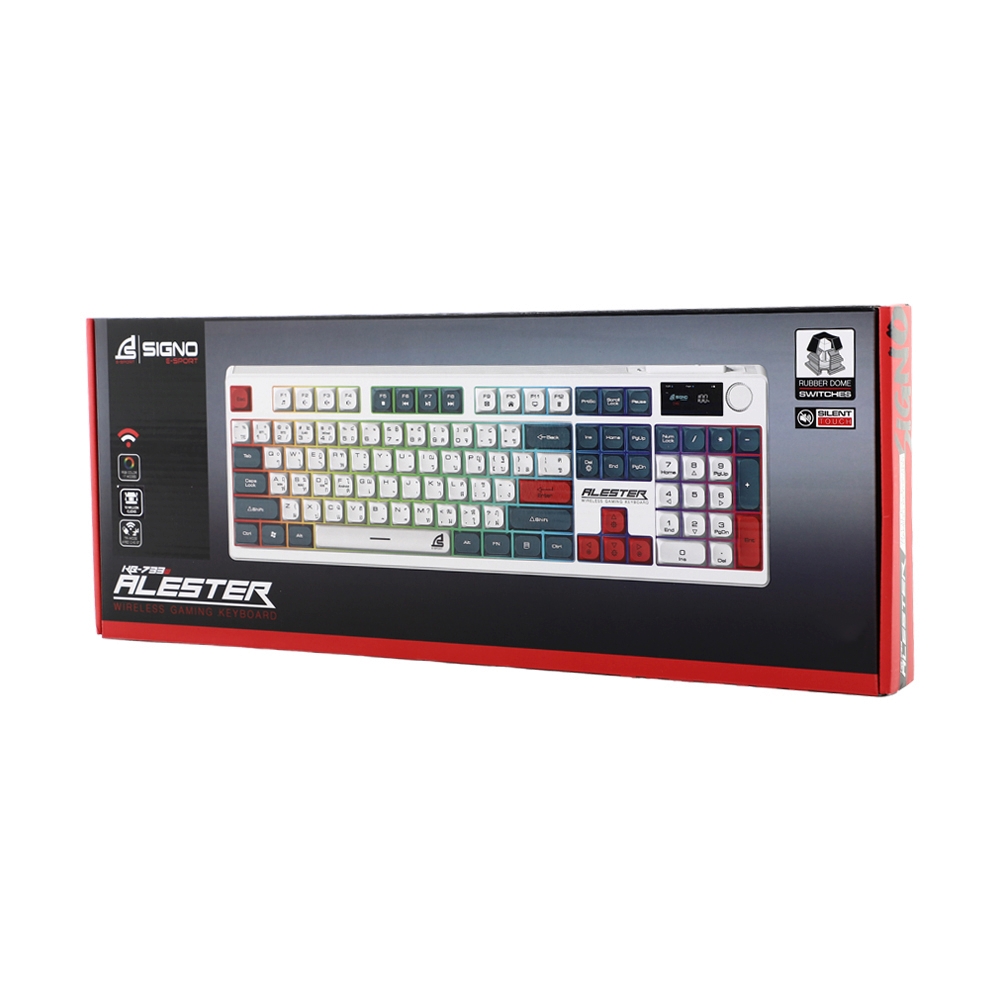 KEYBOARD WIRELESS BLUETOOTH SIGNO ALESTER KB-733W (RUBBER SWITCH คีย์บอร์ด)