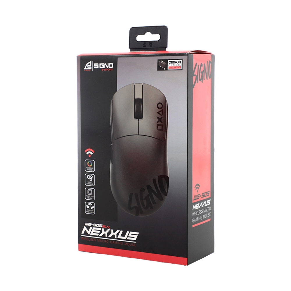 MOUSE WIRELESS BLUETOOTH SIGNO NEXXUS WG-905BLK BLACK (เมาส์ไร้สาย)