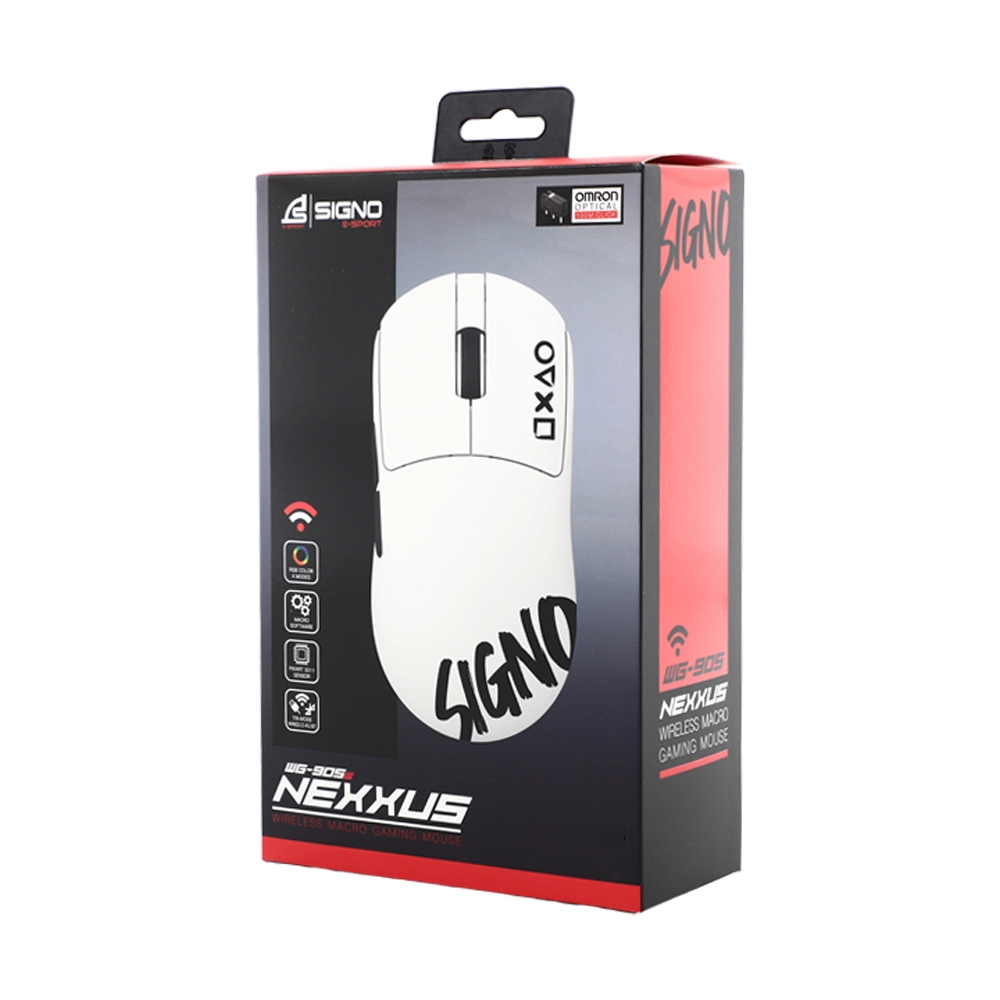 MOUSE WIRELESS BLUETOOTH SIGNO NEXXUS WG-905W WHITE (เมาส์ไร้สาย)