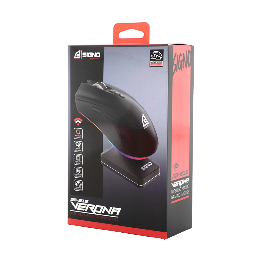 MOUSE WIRELESS BLUETOOTH SIGNO VERONA WG-916 (เมาส์ไร้สาย+แท่นชาร์จ)