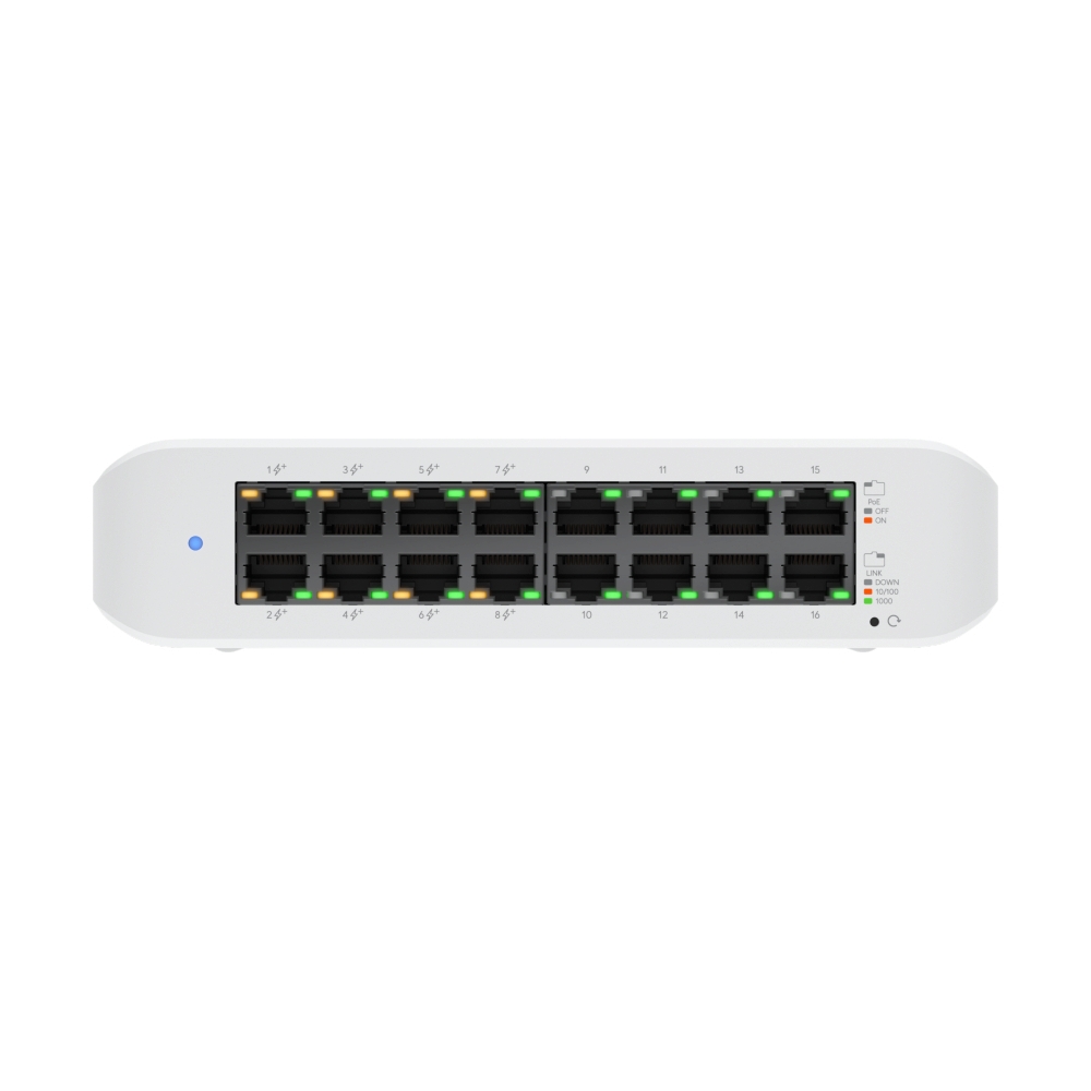 Gigabit Switching Hub 16 Port Ubiquiti Unifi USW-Lite-16-PoE (8,8 PoE+)