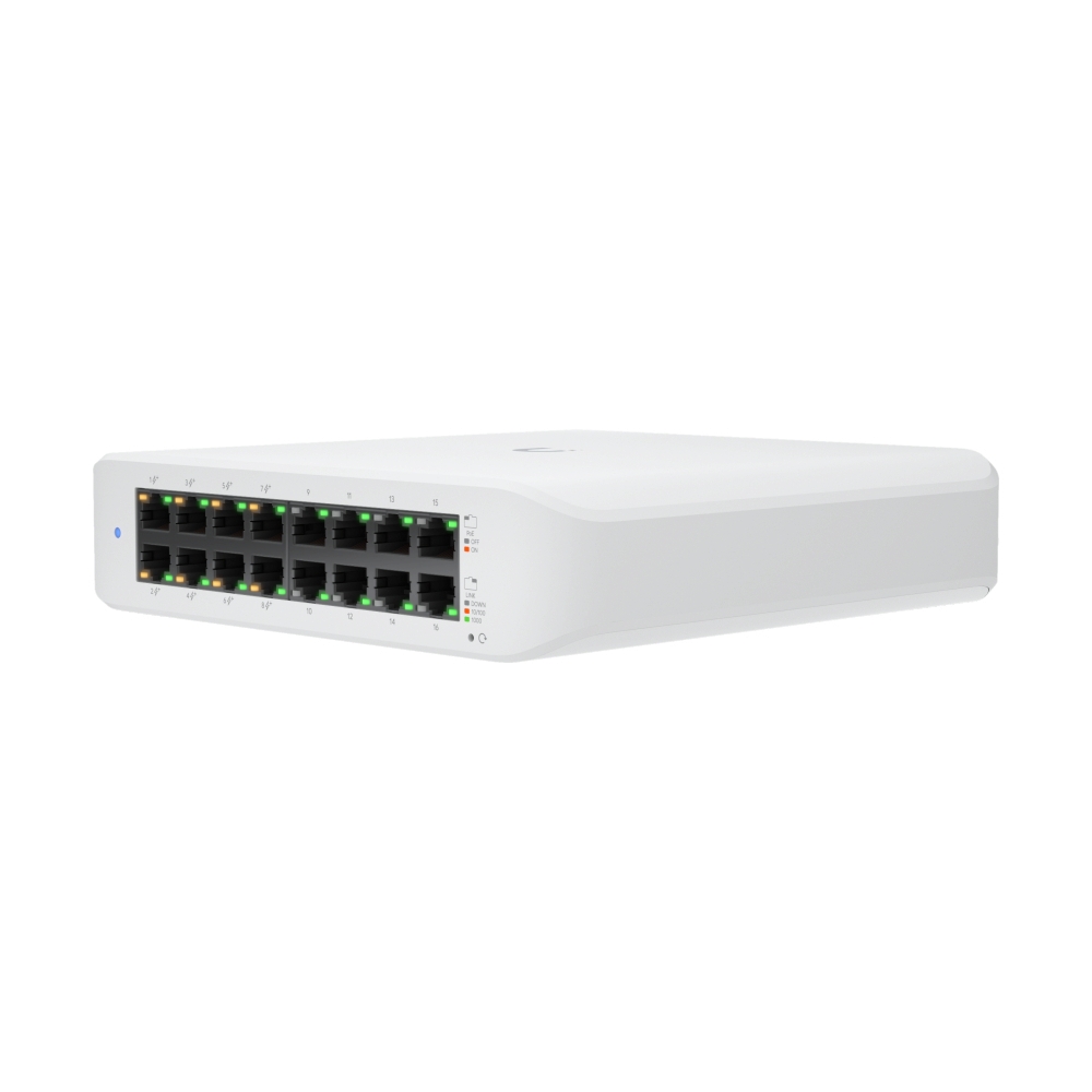Gigabit Switching Hub 16 Port Ubiquiti Unifi USW-Lite-16-PoE (8,8 PoE+)