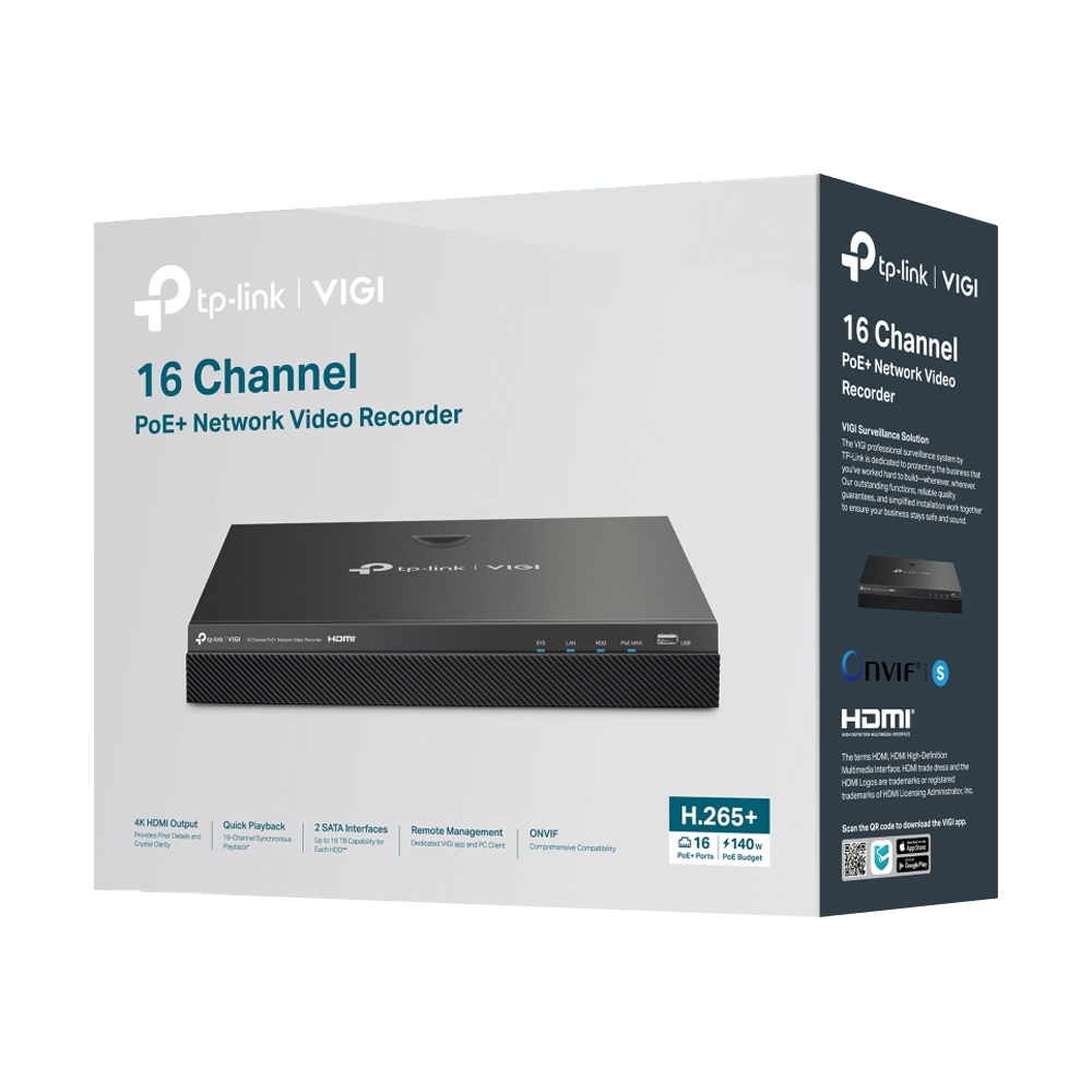 เครื่องบันทึก NVR 16CH. VIGI NVR2016H-16MP