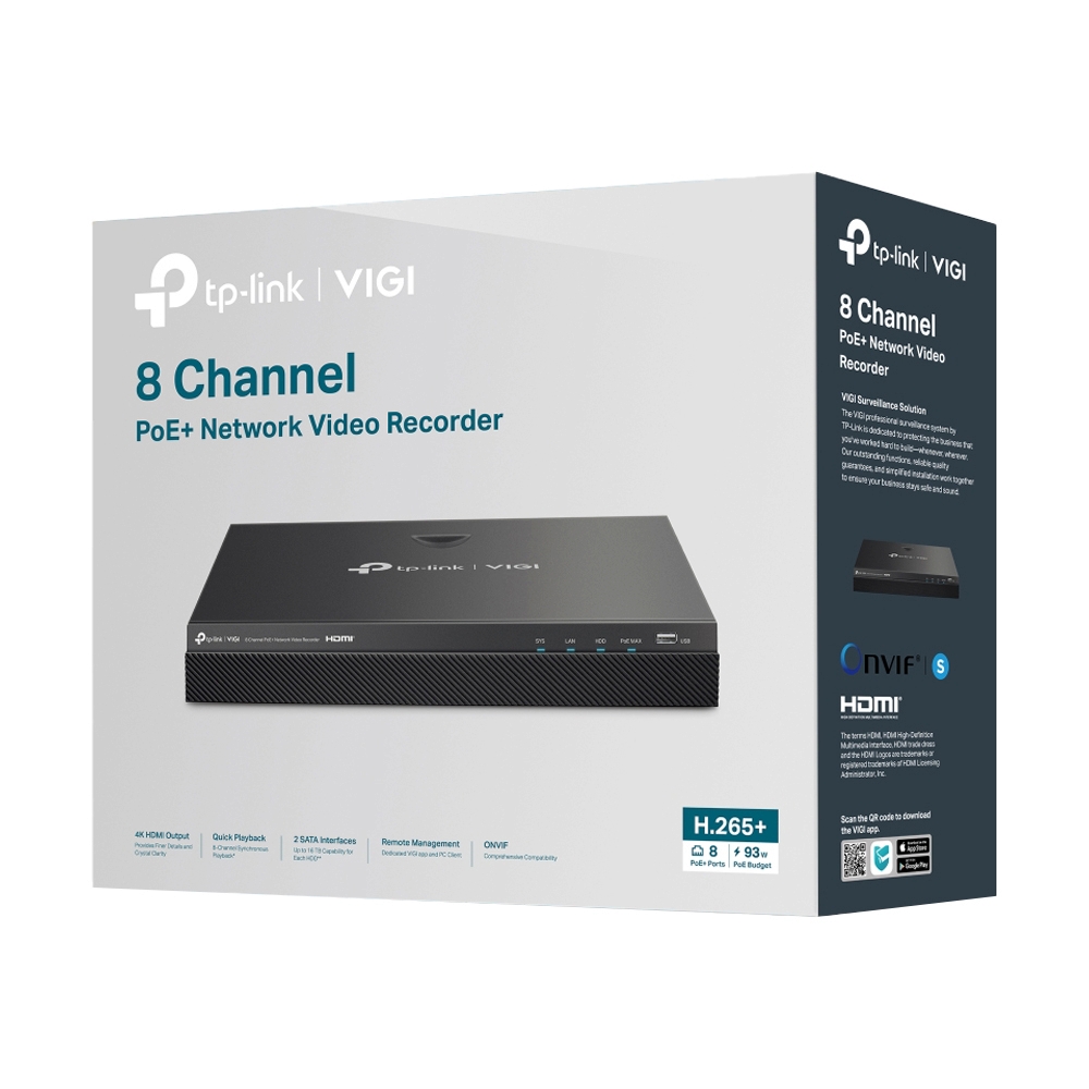 เครื่องบันทึก NVR 8CH. VIGI NVR2008H-8MP