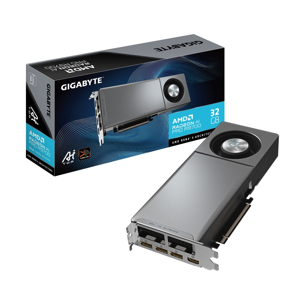 VGA GIGABYTE RADEON AI PRO R9700 AI TOP - 32GB GDDR6 (REV. 1.1)