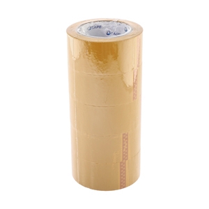 เทป 48MM*100Y Q-TAPE สีชา (5ม้วน/แพ็ค)