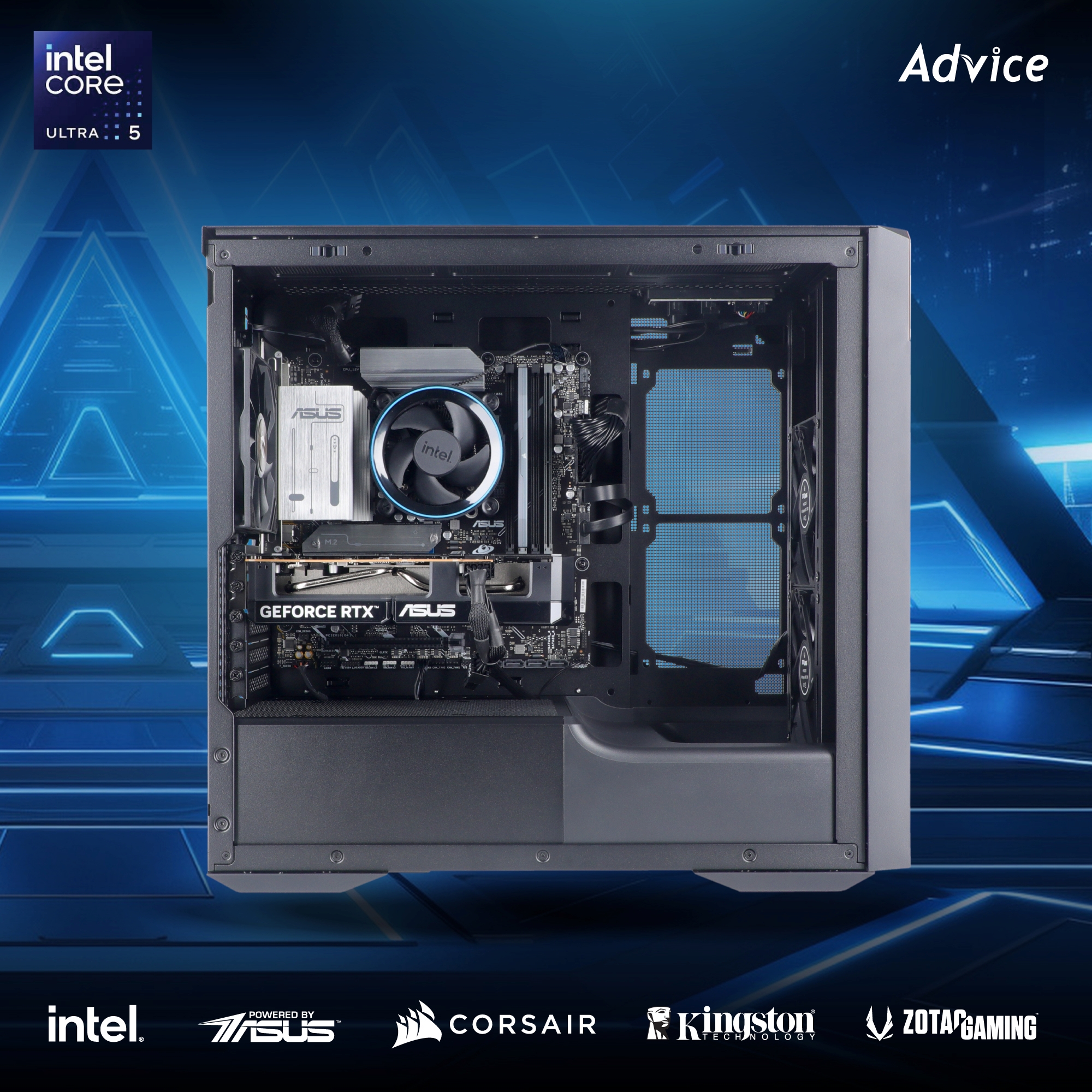 คอมประกอบ Advice : Computer Set intel #i437 ULTRA 5 225F RTX5060 8GB ASUS DUAL O8G (OC/D7)