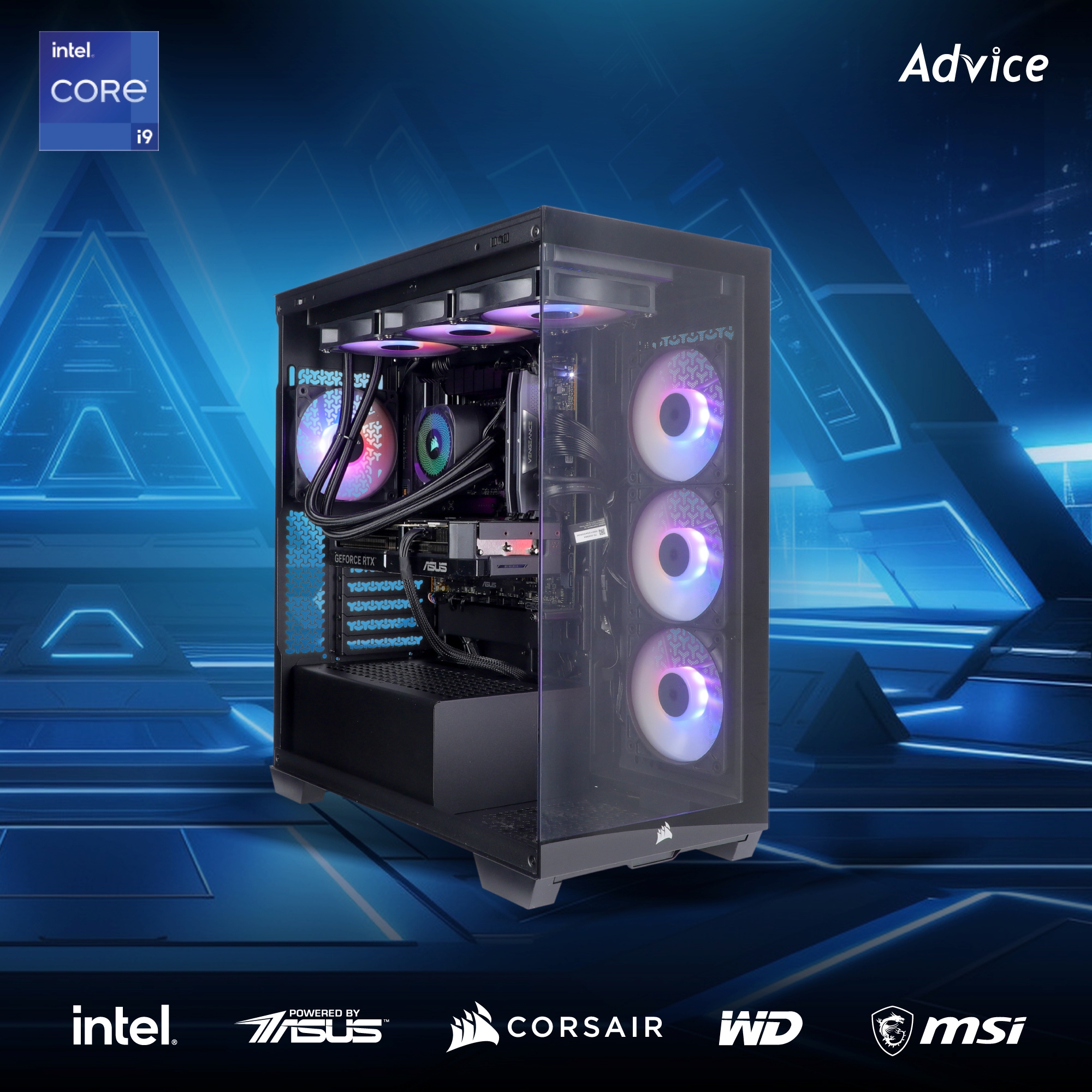 คอมประกอบ Advice x AIRA : Computer Set intel #i440 i9 14900K RTX5070 12GB ASUS DUAL O12G (OC/D7)