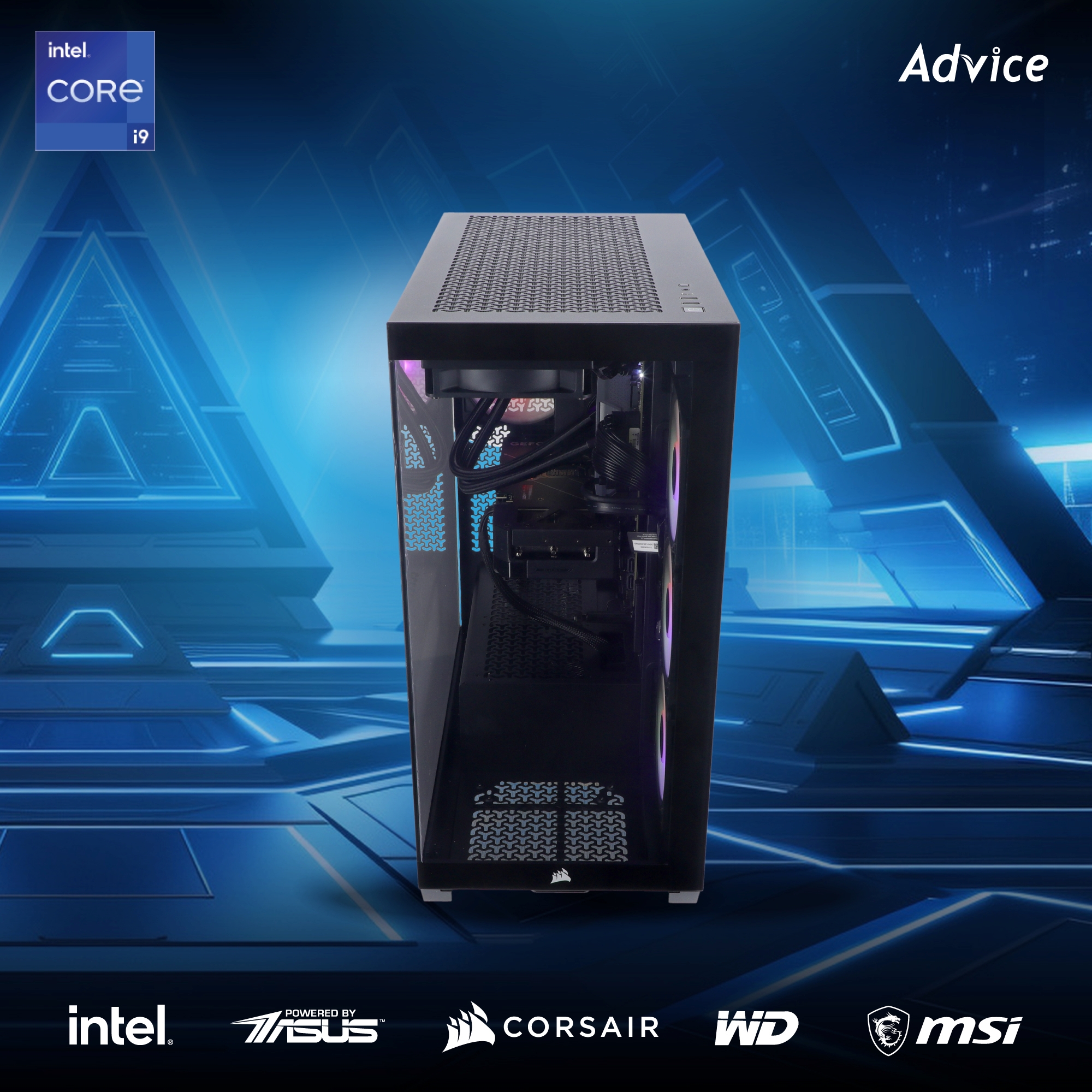 คอมประกอบ Advice x AIRA : Computer Set intel #i440 i9 14900K RTX5070 12GB ASUS DUAL O12G (OC/D7)