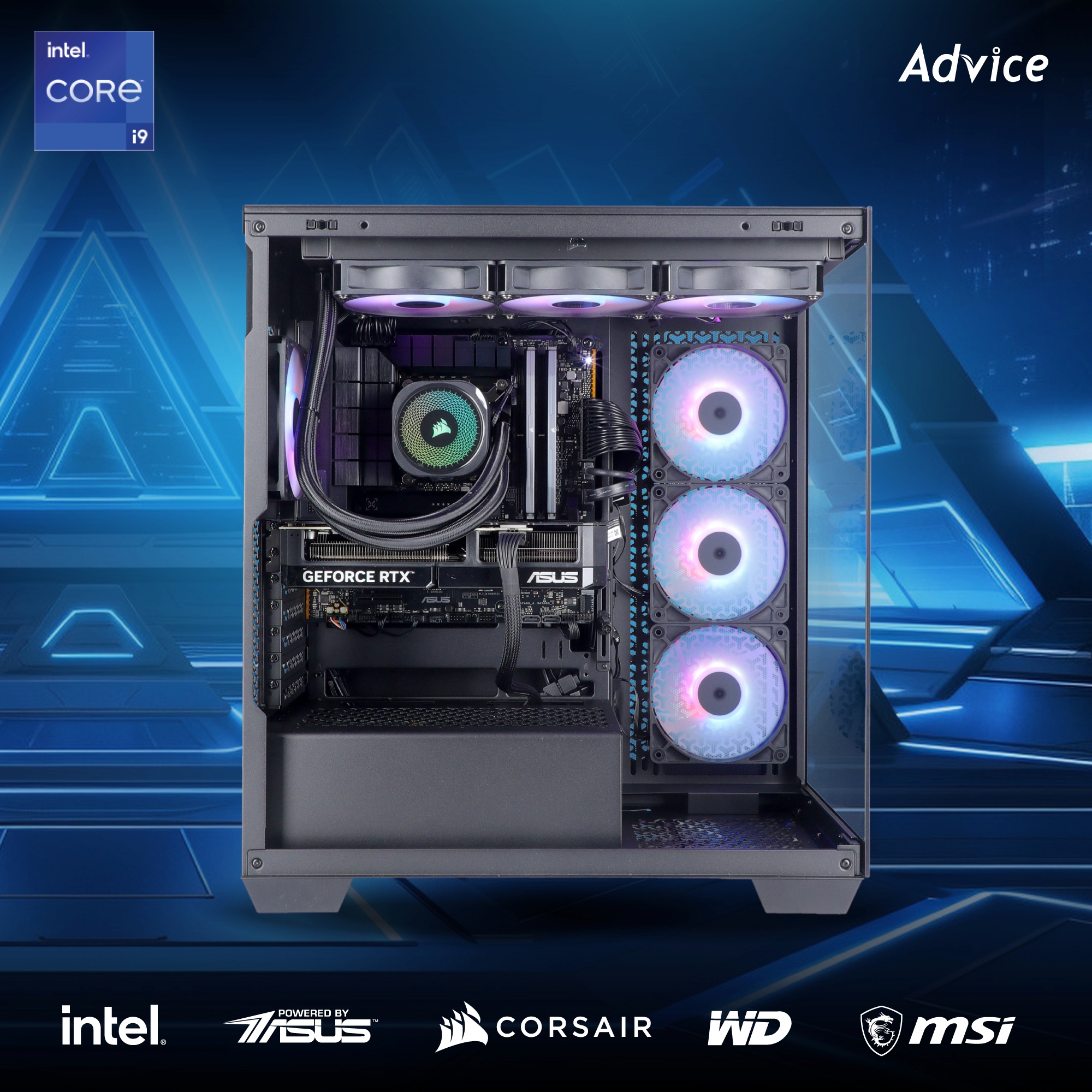 คอมประกอบ Advice x AIRA : Computer Set intel #i440 i9 14900K RTX5070 12GB ASUS DUAL O12G (OC/D7)