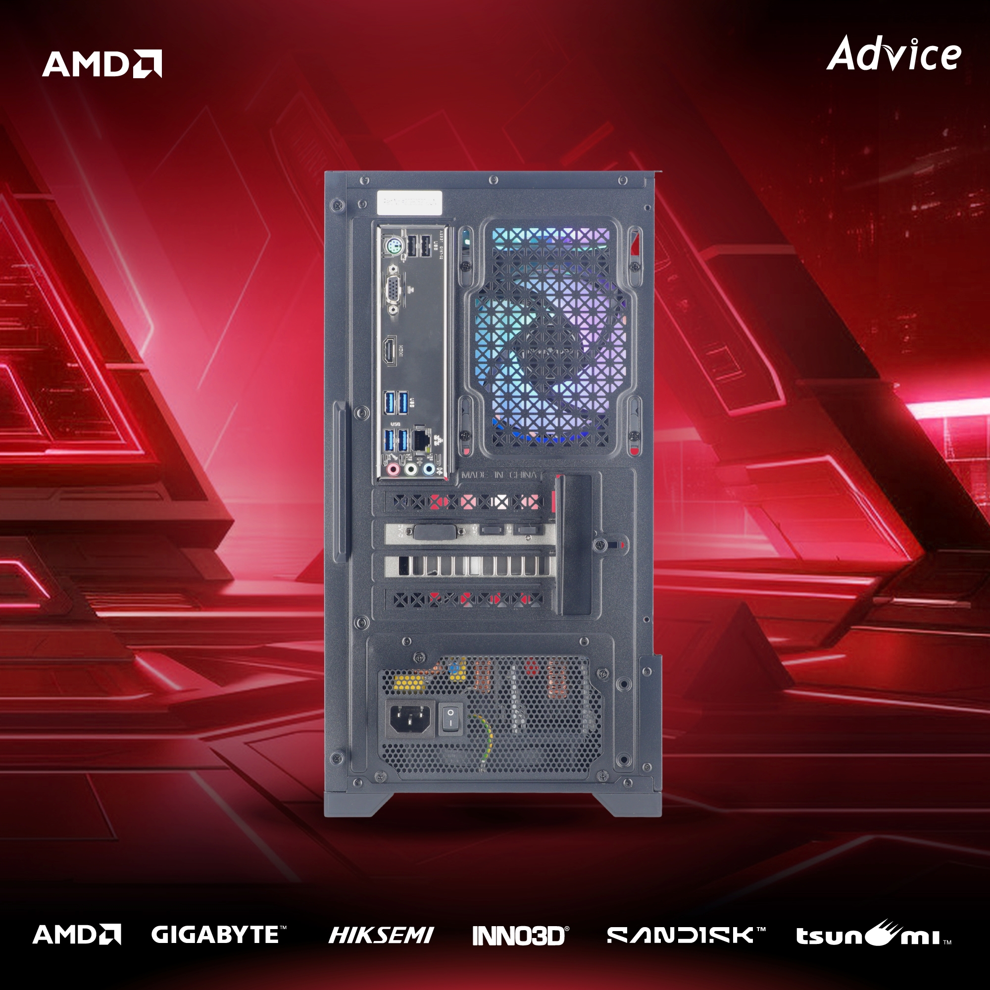 คอมประกอบ Advice : Computer Set AMD #A295 RYZEN 5 5500 RTX3050 6GB INNO3D TWIN X2 V2 (D6)