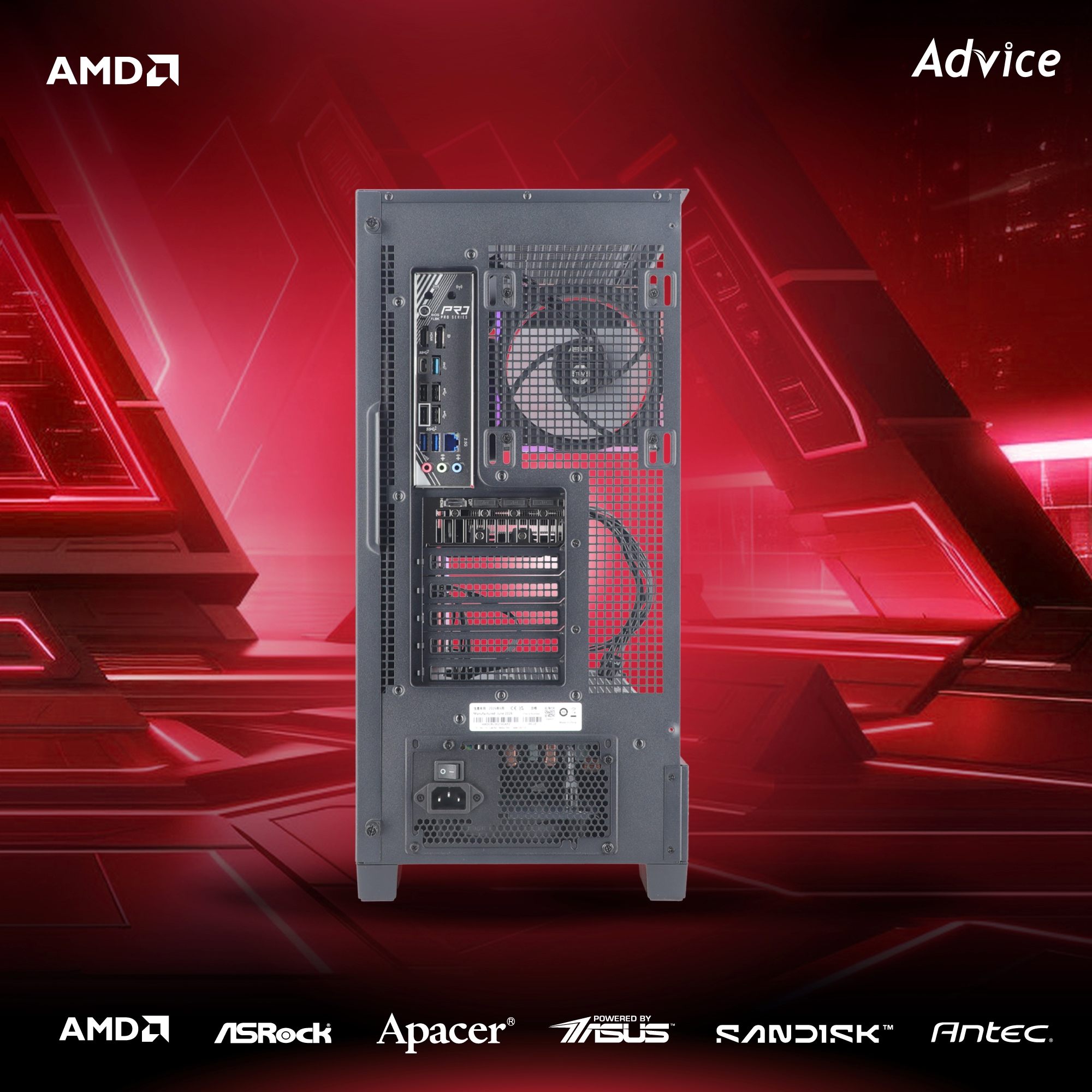คอมประกอบ Advice x AIRA : Computer Set AMD #A301 RYZEN 5 7500F RTX5060TI 16GB ASUS DUAL O16G (OC/D7)