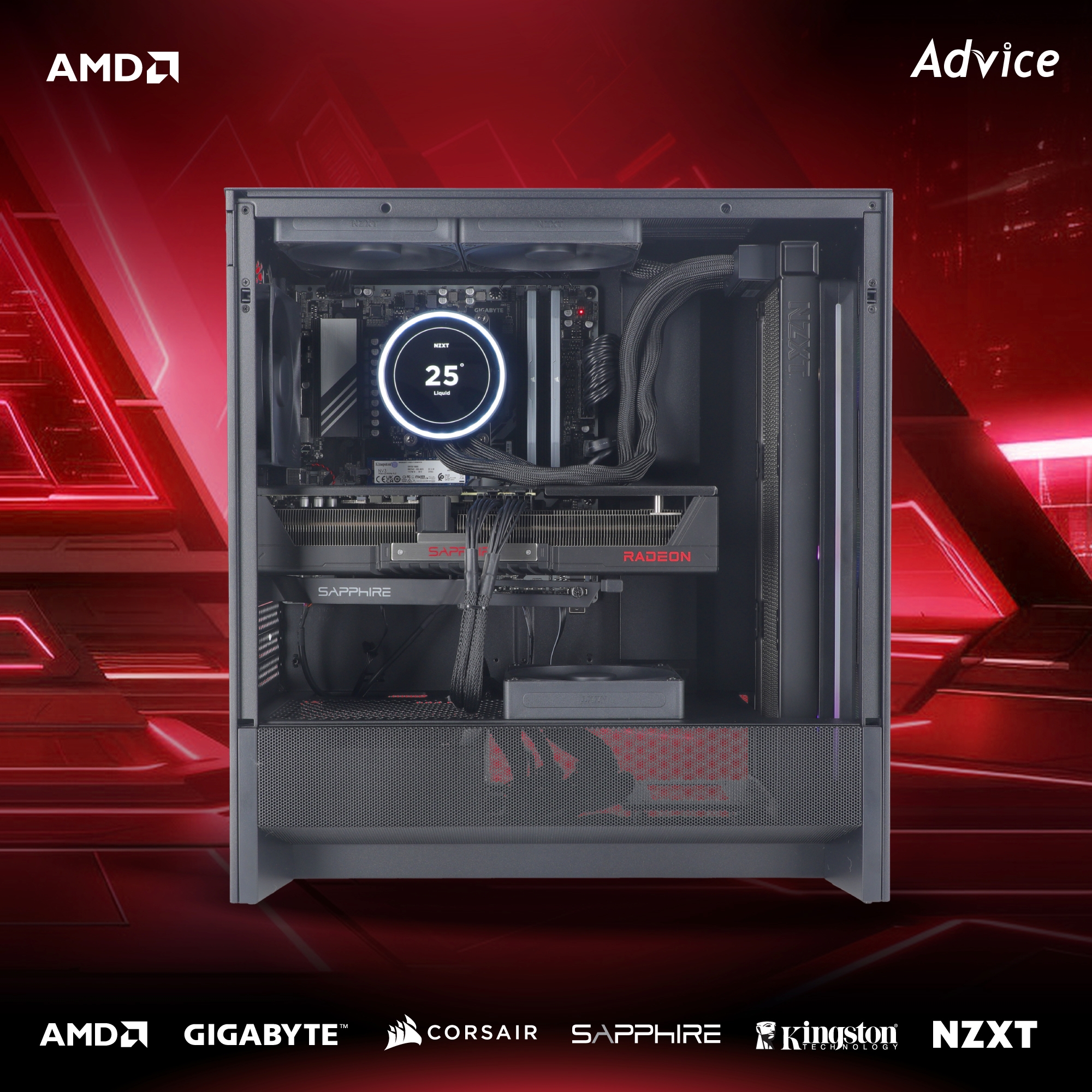 คอมประกอบ Advice : Computer Set AMD #A304 RYZEN 7 9800X3D AMD RX 9070XT 16GB SAPPHIRE PULSE GAMING (D6)