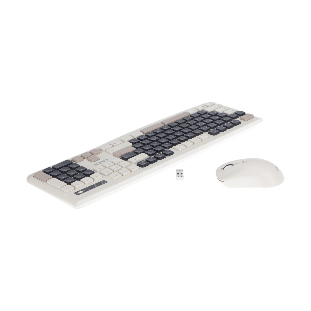 COMBO SET WIRELESS OKER K1829 BLACK-WHITE (BLUETOOTH)
