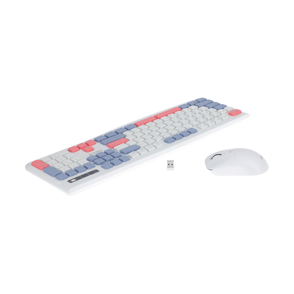 COMBO SET WIRELESS OKER K1829 WHITE-BLUE (BLUETOOTH)