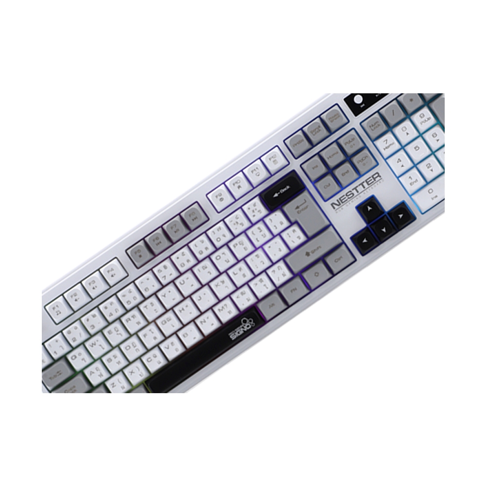KEYBOARD SIGNO NESTTER KB-714WG WHITE (คีย์บอร์ด)