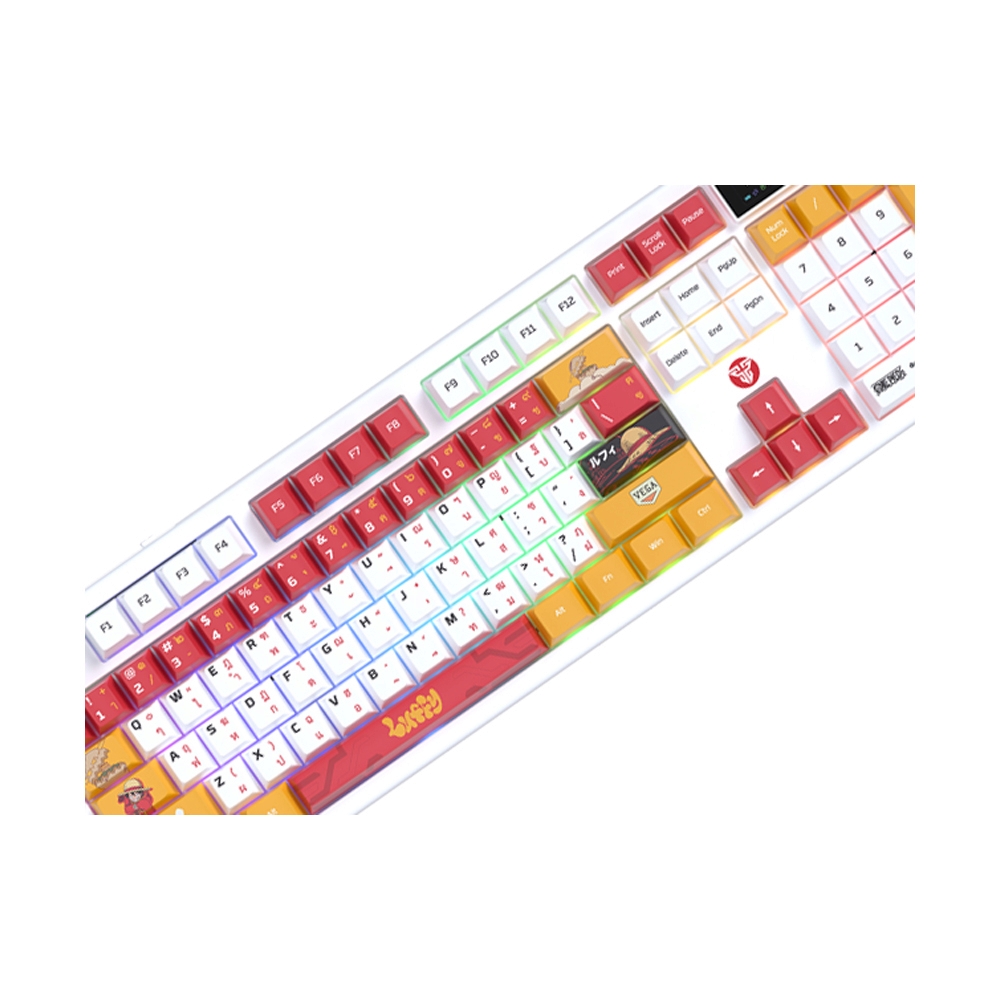 KEYBOARD WIRELESS BLUETOOTH FANTECH ATOM PRO106D MK896 TH ONEPIECE LUFFY (BLUE SWITCH คีย์บอร์ด)