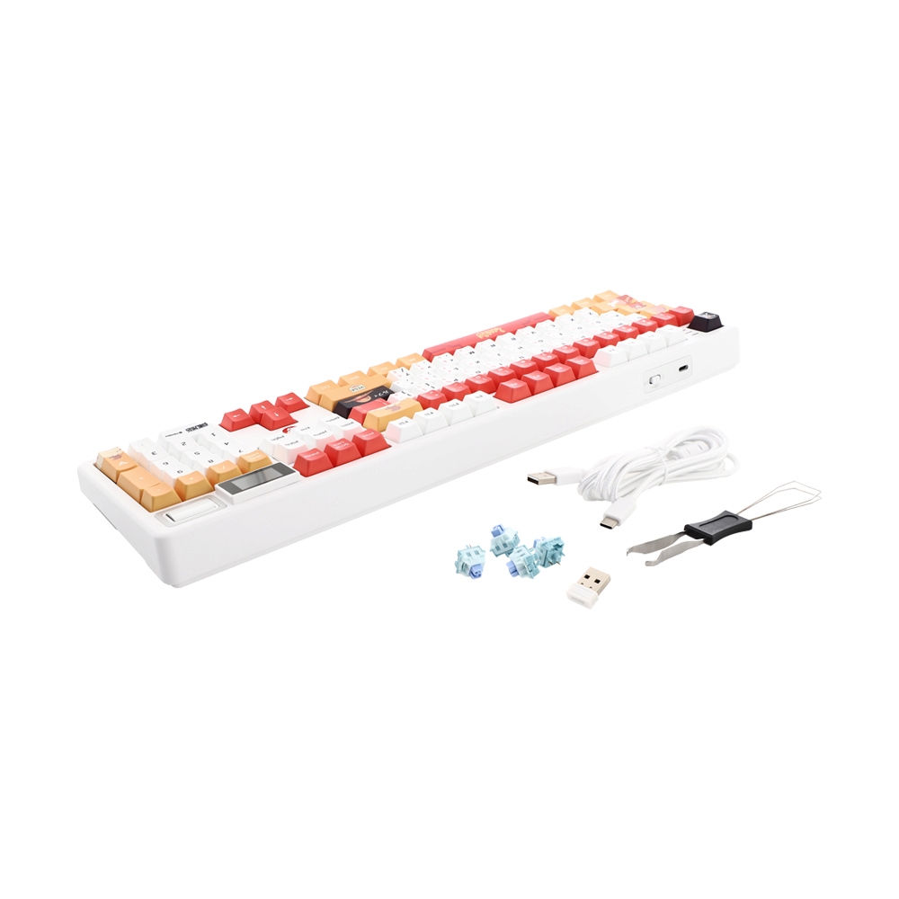 KEYBOARD WIRELESS BLUETOOTH FANTECH ATOM PRO106D MK896 TH ONEPIECE LUFFY (BLUE SWITCH คีย์บอร์ด)