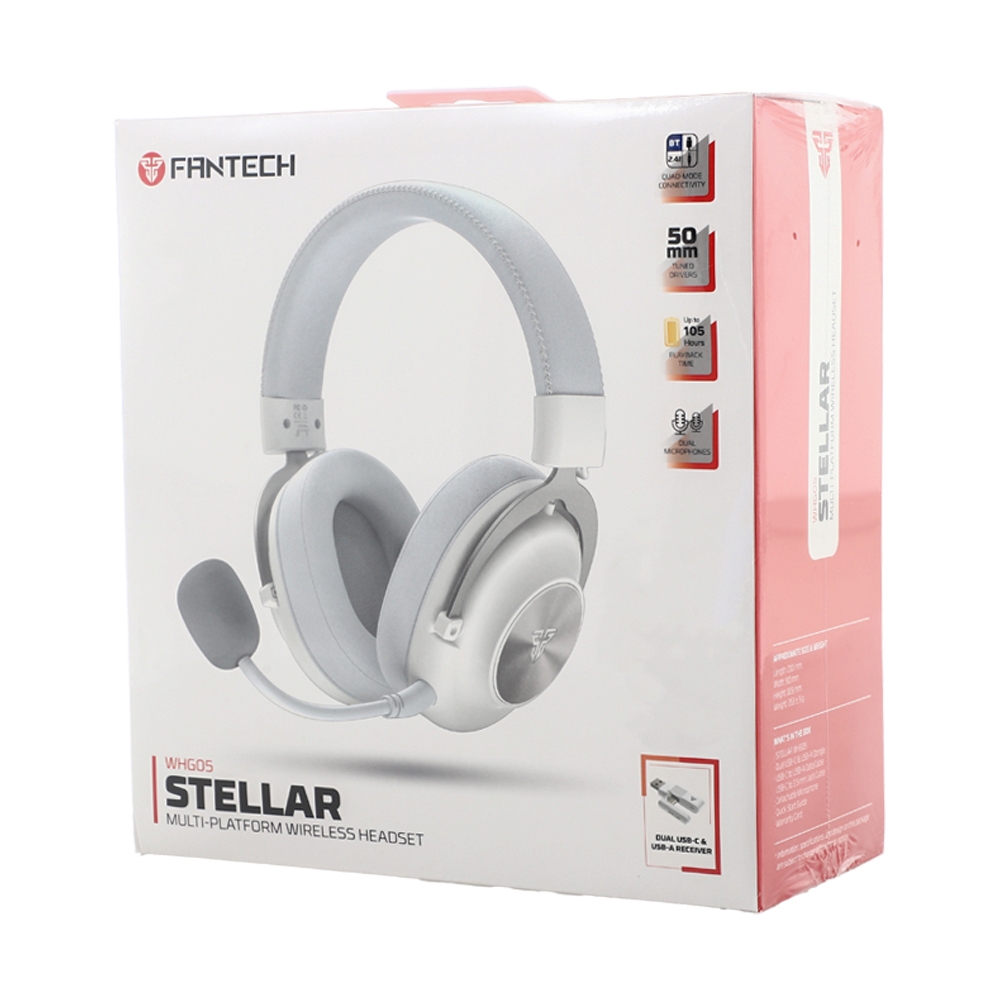 HEADSET WIRELESS FANTECH WHG05 WHITE (BLUETOOTH)