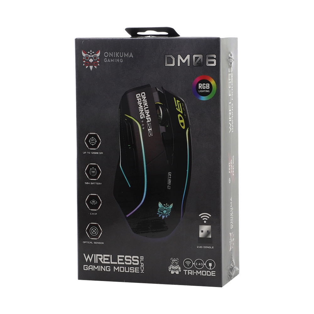 MOUSE WIRELESS BLUETOOTH ONIKUMA DM06 BLACK (เมาส์ไร้สาย)
