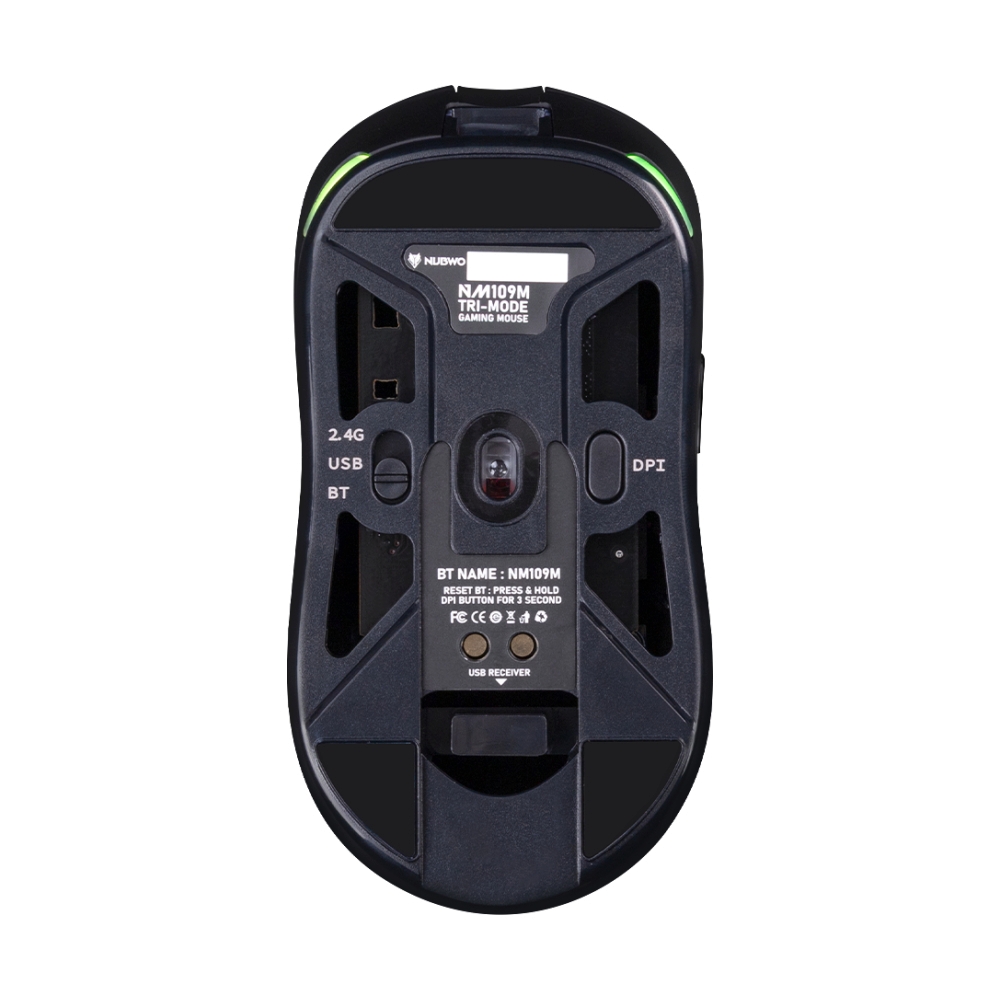 MOUSE WIRELESS BLUETOOTH NUBWO NM109M BLACK (เมาส์ไร้สาย+แท่นชาร์จ)