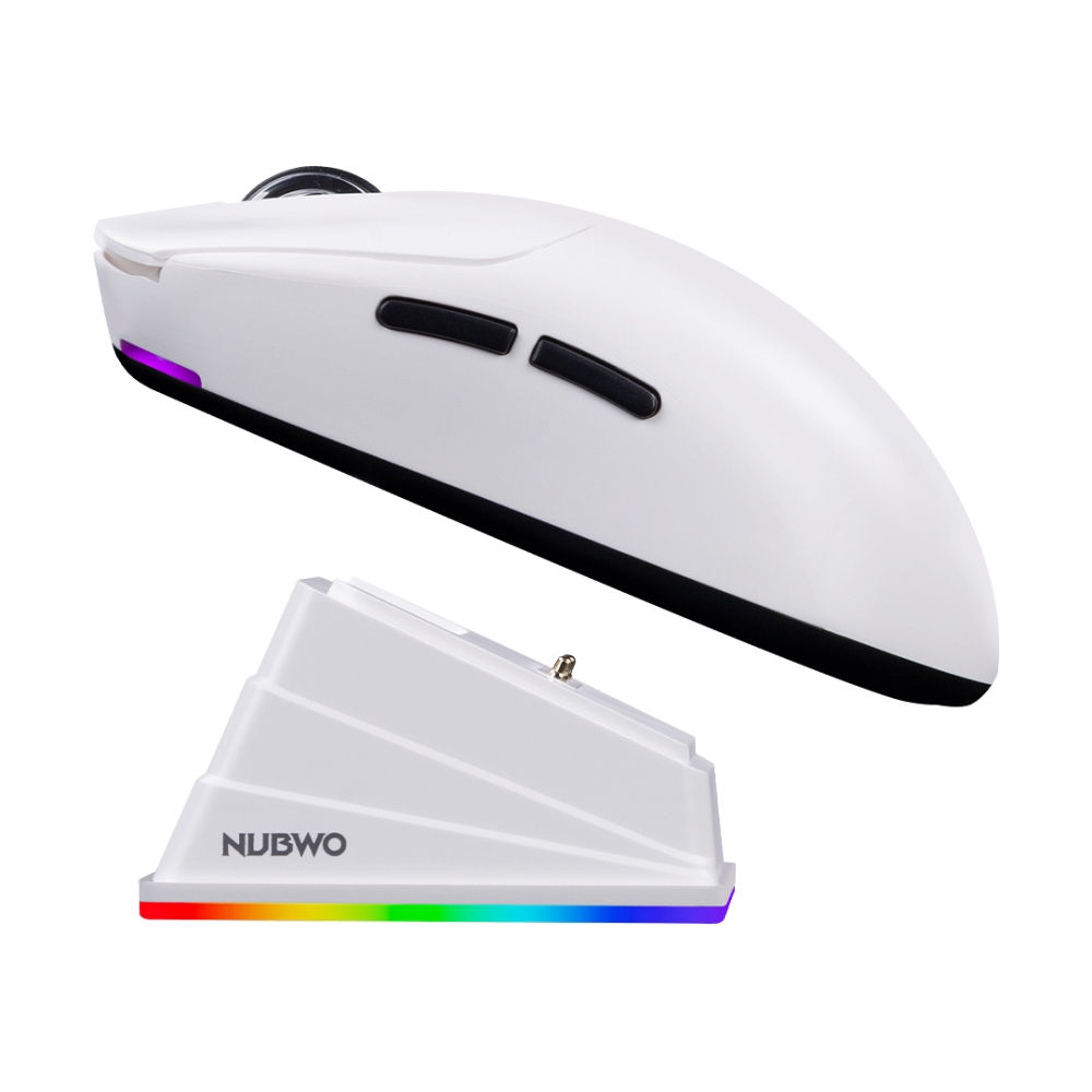 MOUSE WIRELESS BLUETOOTH NUBWO NM109M WHITE (เมาส์ไร้สาย+แท่นชาร์จ)