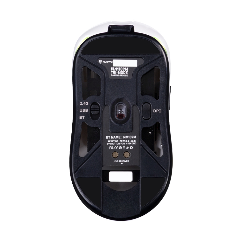MOUSE WIRELESS BLUETOOTH NUBWO NM109M WHITE (เมาส์ไร้สาย+แท่นชาร์จ)