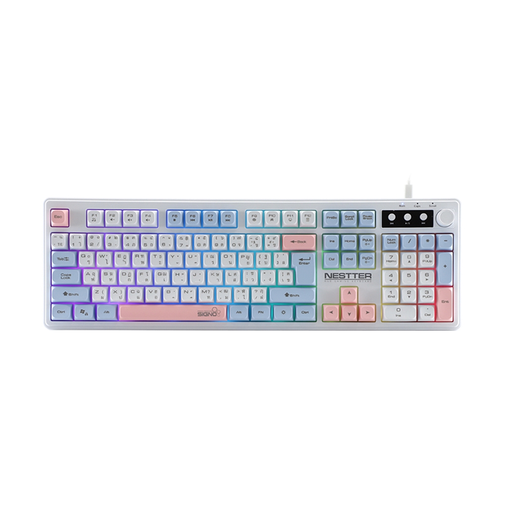 KEYBOARD SIGNO NESTTER KB-714WP PINK (คีย์บอร์ด)