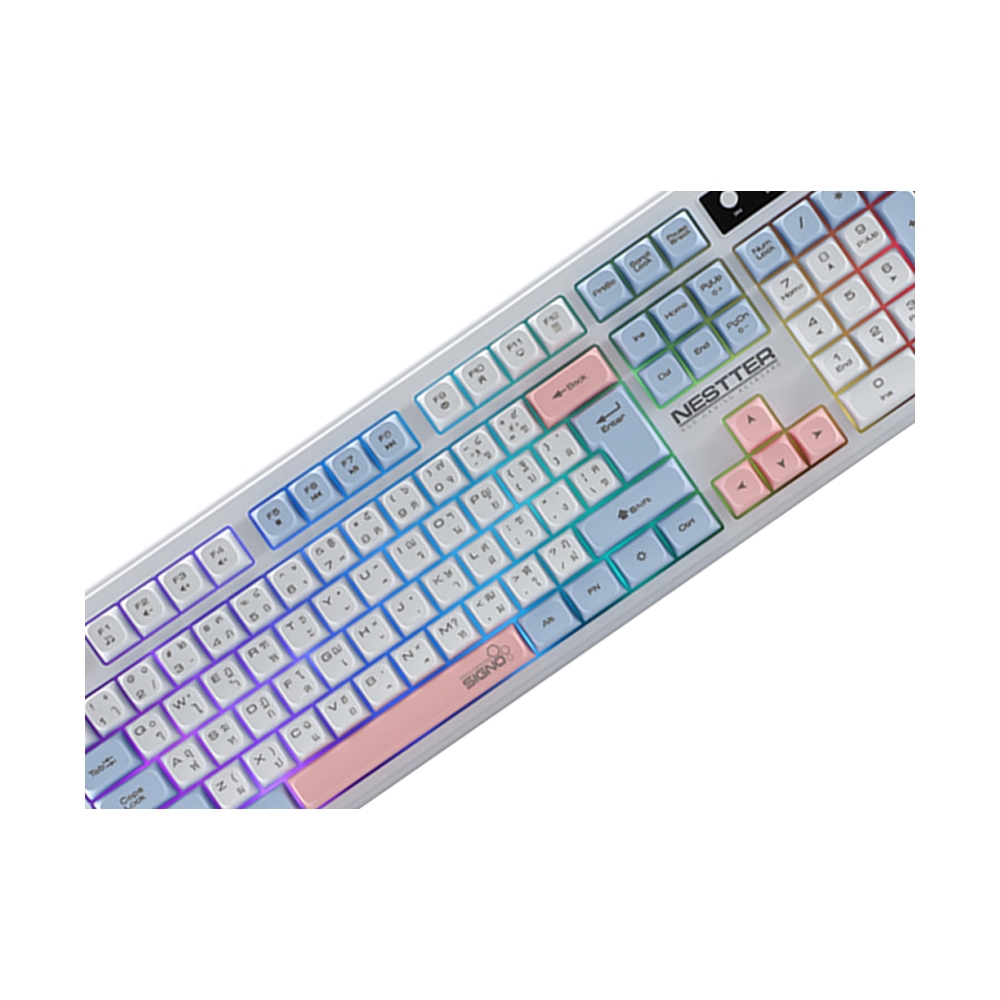 KEYBOARD SIGNO NESTTER KB-714WP PINK (คีย์บอร์ด)