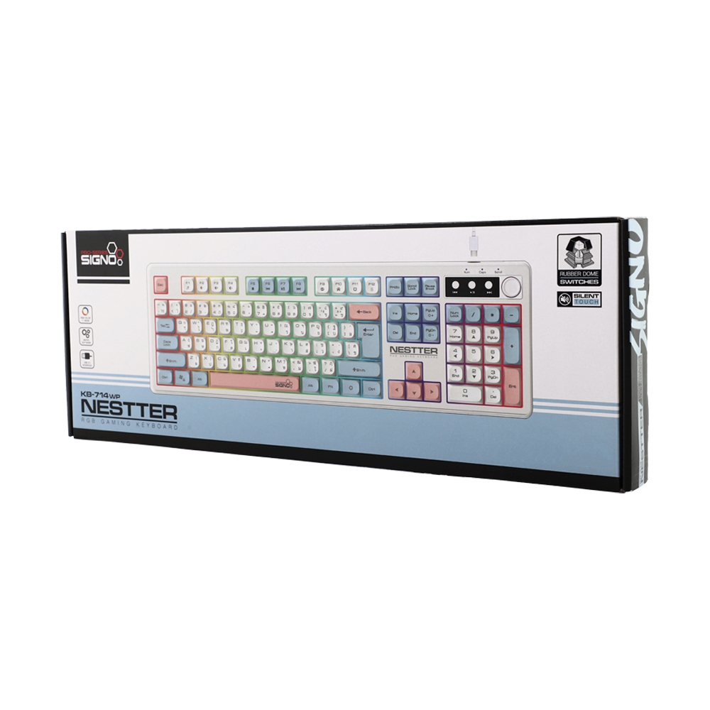KEYBOARD SIGNO NESTTER KB-714WP PINK (คีย์บอร์ด)