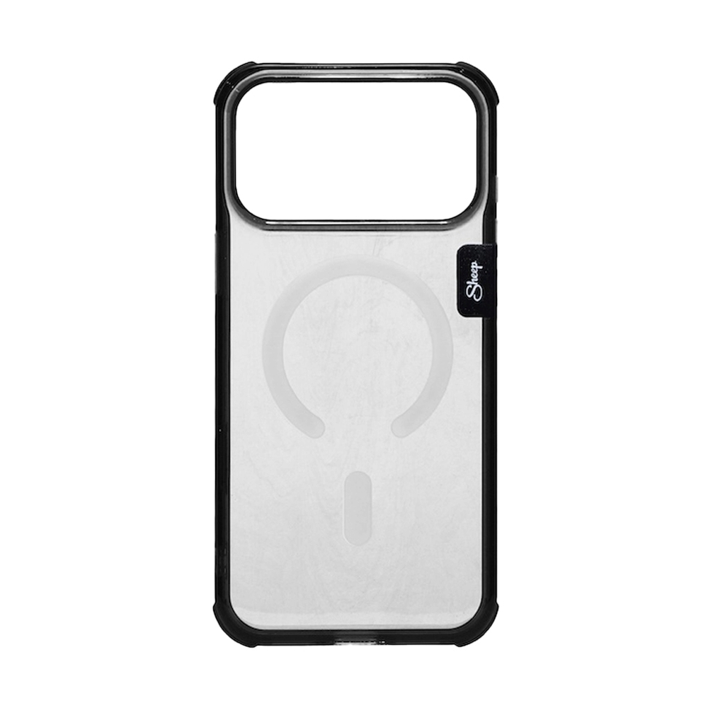 Case iPhone 18 Pro, 17 Pro Sheep Canvas Clear Black