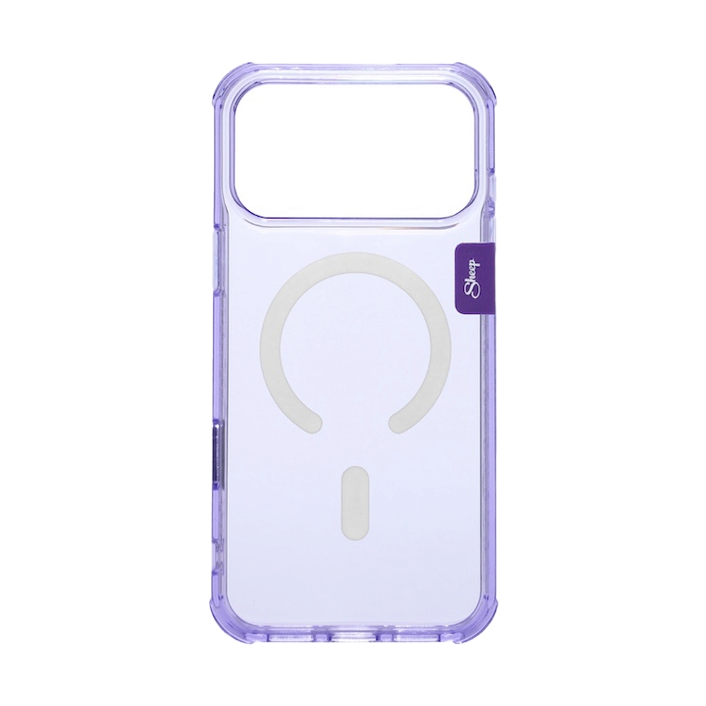 Case iPhone 18 Pro Max, 17 Pro Max Sheep Canvas Clear Purple