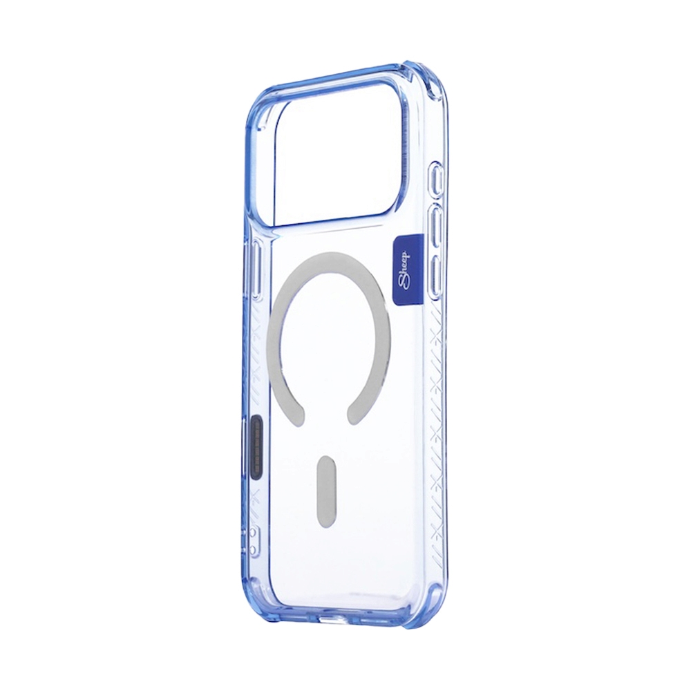 Case iPhone 18 Pro Max, 17 Pro Max Sheep Canvas Clear Blue