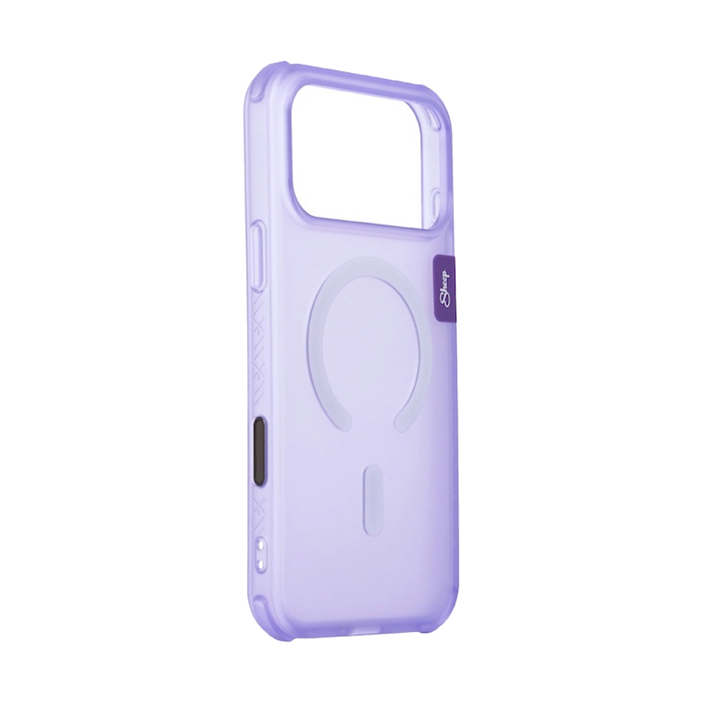 Case iPhone 18 Pro, 17 Pro Sheep Canvas Clear Matte Purple