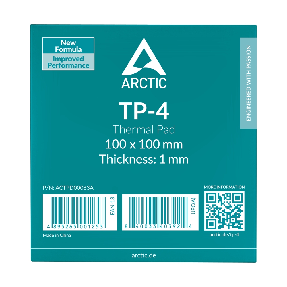 SILICONE THERMAL PAD ARCTIC TP-4 100*100*1MM