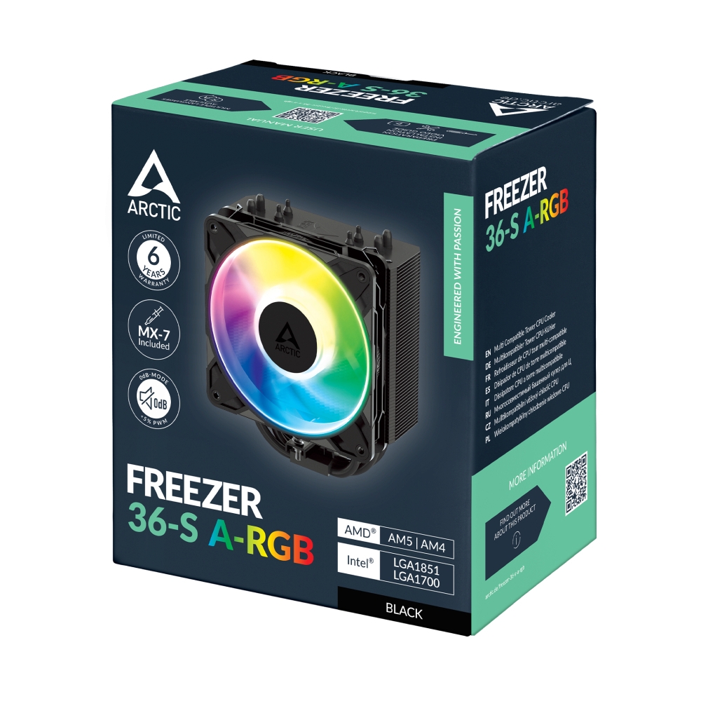 CPU COOLER ARCTIC FREEZER 36-S A-RGB BLACK