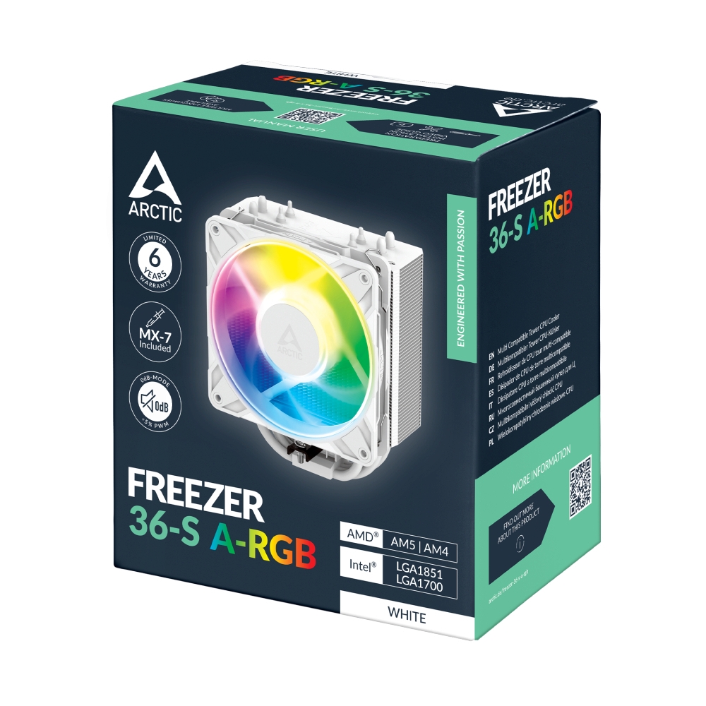 CPU COOLER ARCTIC FREEZER 36-S A-RGB WHITE