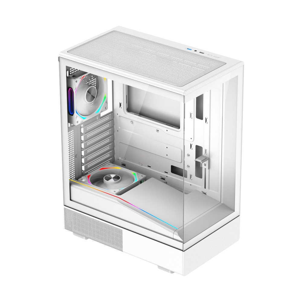mATX Case (NP) TSUNAMI WJCOOLMAN PRIME240MATXW GAMING WHITE*2                   
