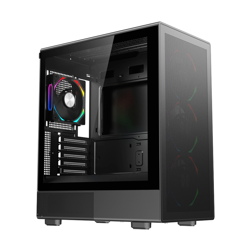 mATX Case (NP) TSUNAMI WJCOOLMAN 365MATXK-1267 GAMING BLACK*4