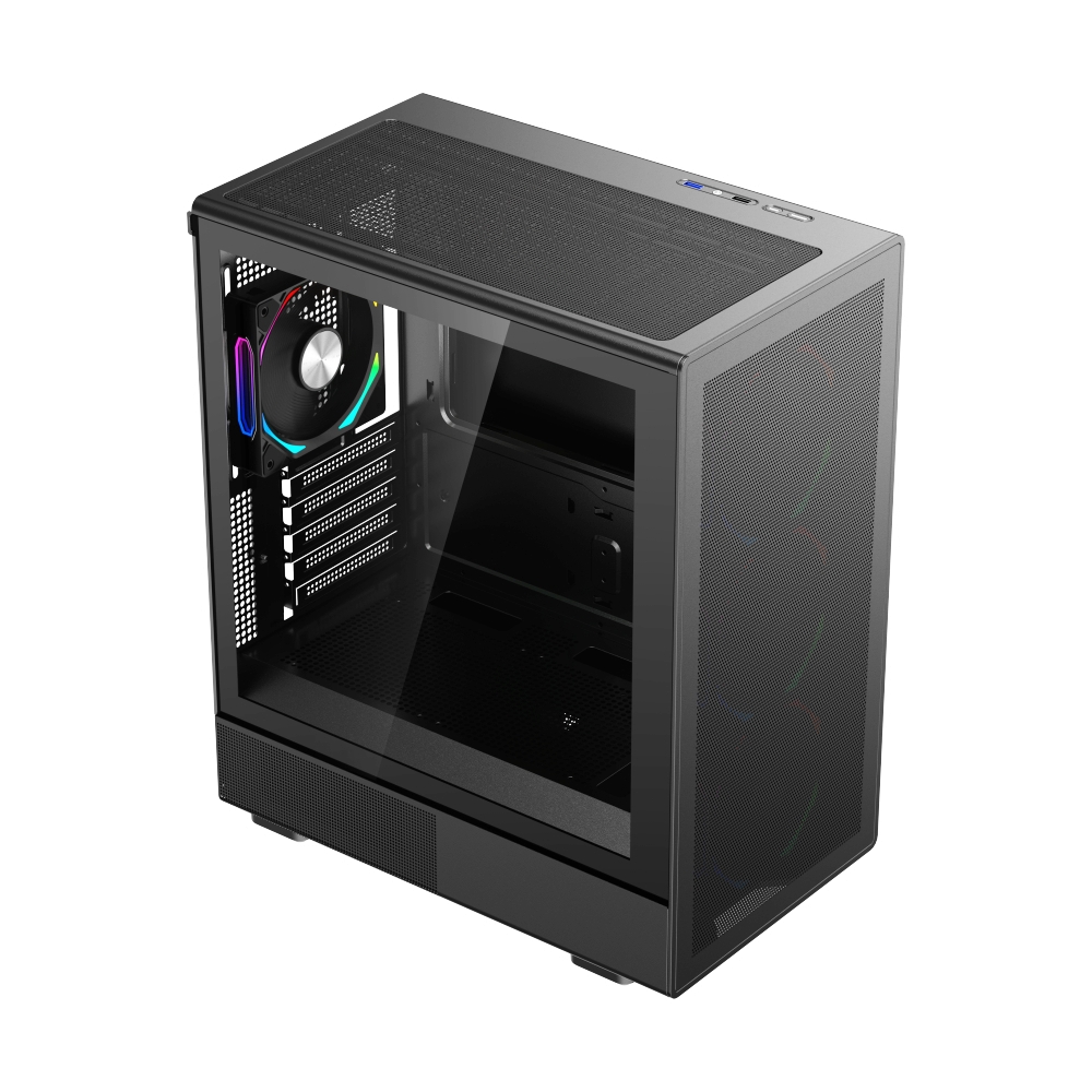 mATX Case (NP) TSUNAMI WJCOOLMAN 365MATXK-1267 GAMING BLACK*4