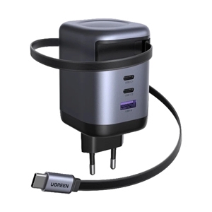 Adapter 3Ports (1 USB+2Type-C)+Cable TYPE-C UGEEN (100W,X606-75649) Grey