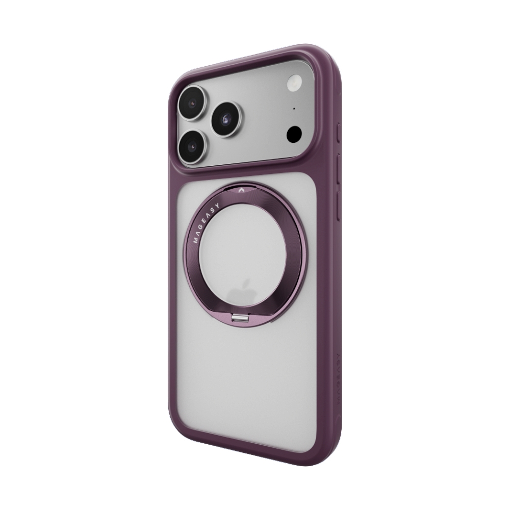 Case iPhone 18 Pro, 17 Pro MAGEASY MagStand 360 M Rotating Ring Protective