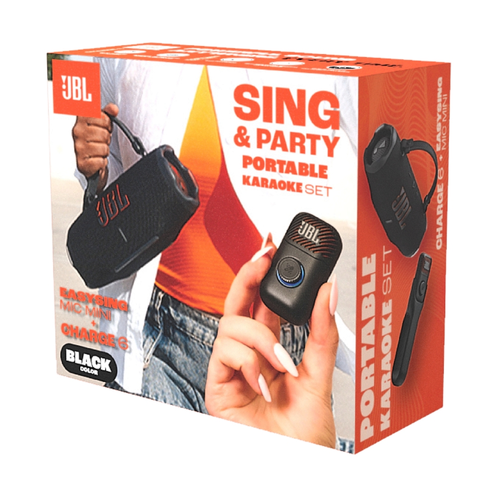 SET JBL EASYSING MIC MINI+ SPK CHARGE 6 BLACK