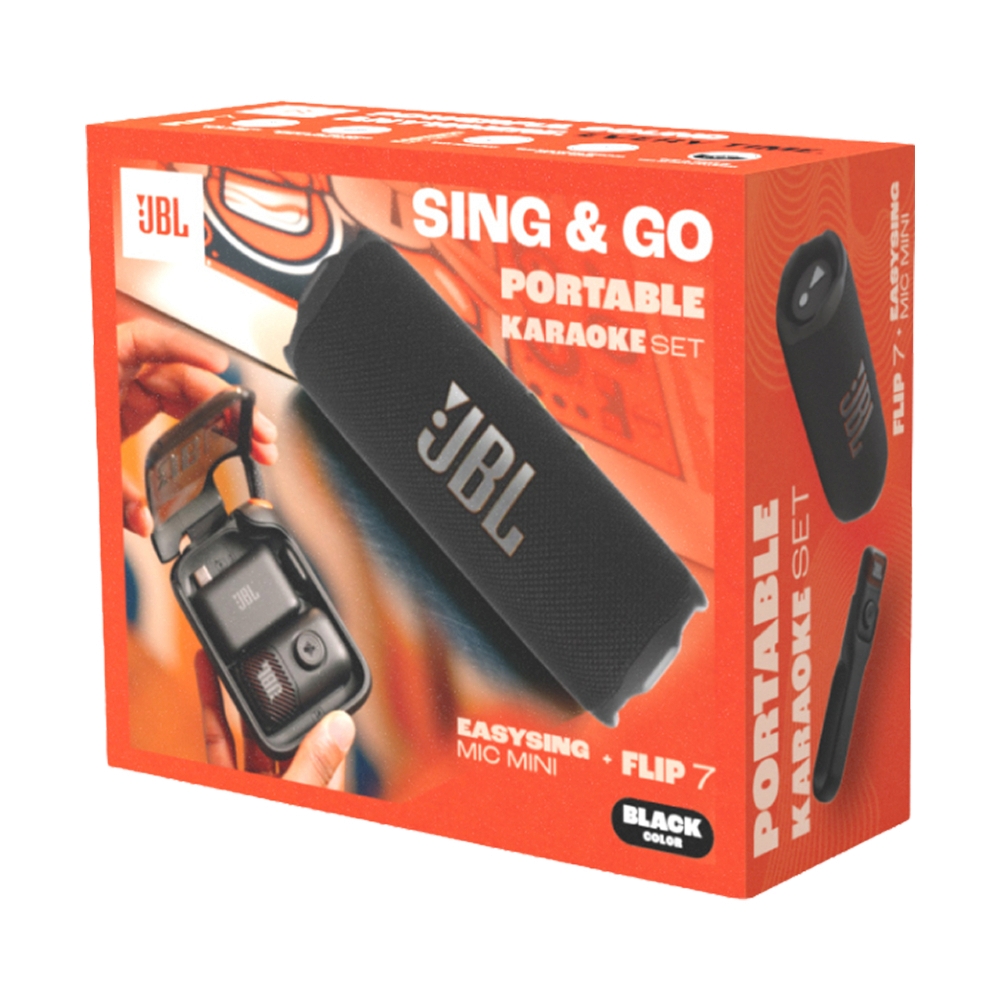 SET JBL EASYSING MIC MINI+ SPK FLIP 7 BLACK