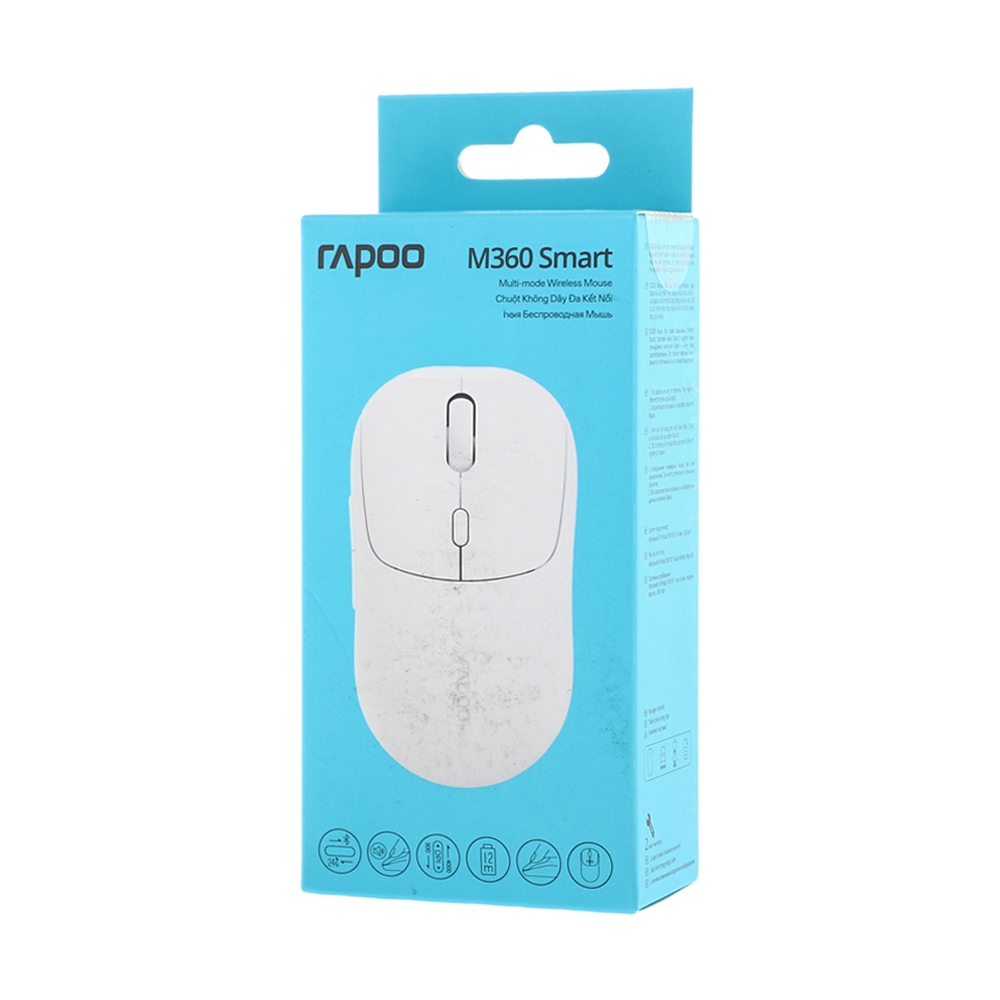 MOUSE WIRELESS RAPOO M360 SMART CLOUD WHITE (BLUETOOTH)