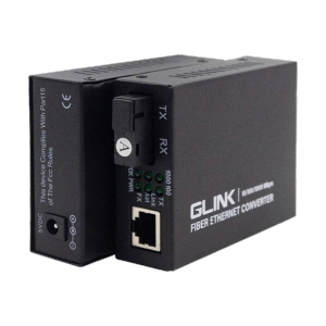 Fiber Media Converter LAN TO FIBER OPTIC 3KM GLINK (GCVT-04)
