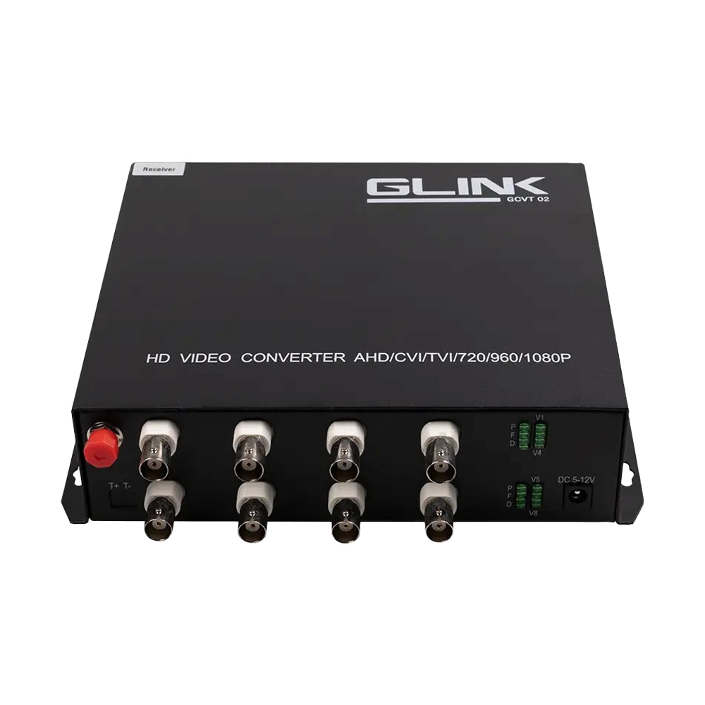 Fiber Video Converter BNC TO FIBER OPTIC 20KM GLINK 8CH (GCVT-02)