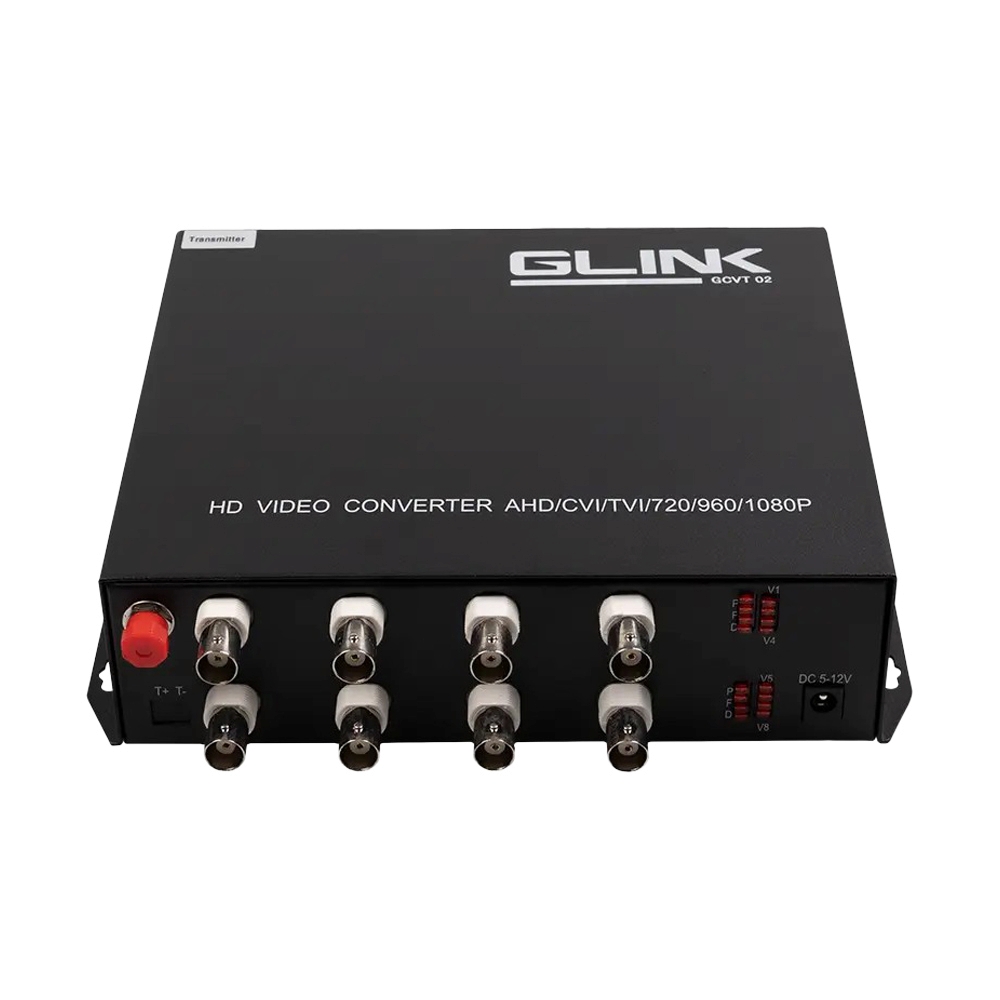 Fiber Video Converter BNC TO FIBER OPTIC 20KM GLINK 8CH (GCVT-02)