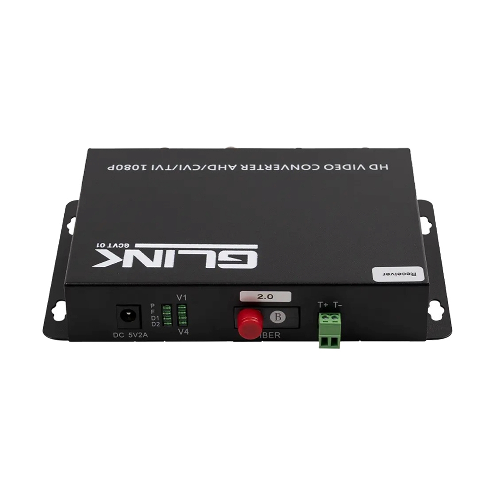 Fiber Video Converter BNC TO FIBER OPTIC 20KM GLINK 4CH (GCVT-01)