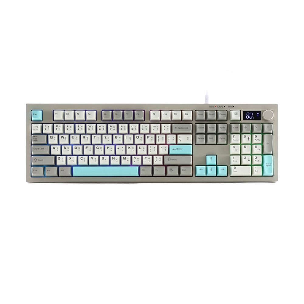 KEYBOARD WIRELESS BLUETOOTH AULA S102 PRO 3IN1 GRAY (MEMBRANE SWITCH คีย์บอร์ด)